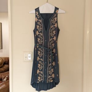Anthropologie Sleeveless Button Up Dress